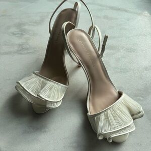 Loeffler Randall pearl Estella  Ruffle Heels